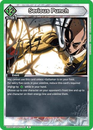 Serious Punch — UE06BT: One Punch Man Union Arena card by Tatsuya Shinohara