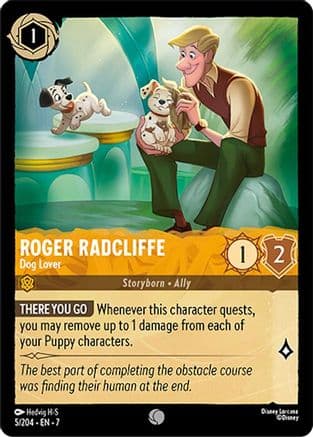 Roger Radcliffe - Dog Lover — Archazia's Island Disney Lorcana card by Hedvig H-S