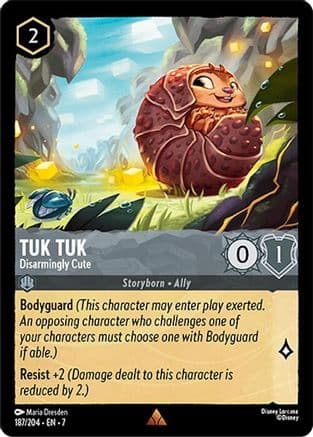 Tuk Tuk - Disarmingly Cute — Archazia's Island Disney Lorcana card by Maria Dresden