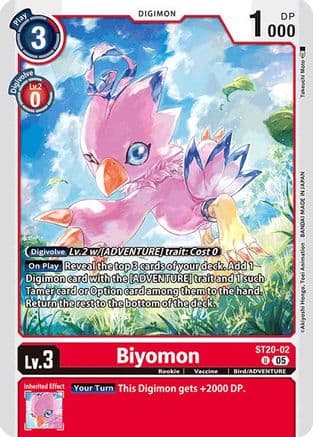 Biyomon — Starter Deck 20: Protector of Light Digimon Card Game card by Takeuchi Moto