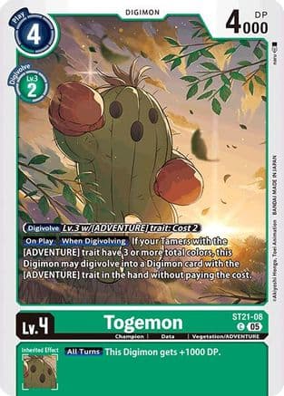Togemon — Starter Deck 21: Hero of Hope Digimon Card Game card by naru