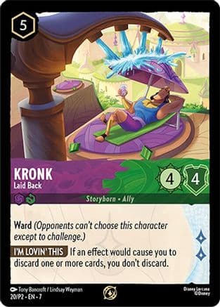 Kronk - Laid Back — Disney Lorcana Promo Cards