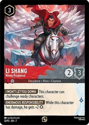 Li Shang - Newly Promoted — Disney Lorcana Promo Cards
