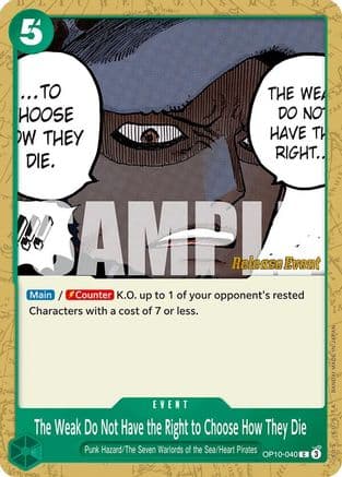 The Weak Do Not Have the Right to Choose How They Die — Royal Blood Release Event Cards