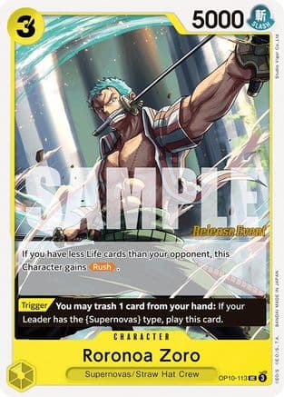 Roronoa Zoro (113) — Royal Blood Release Event Cards