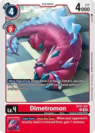 Dimetromon — World Convergence Digimon Card Game card by tyuga