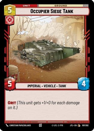 Occupier Siege Tank — Jump to Lightspeed Star Wars: Unlimited card by Christian Papazoglakis