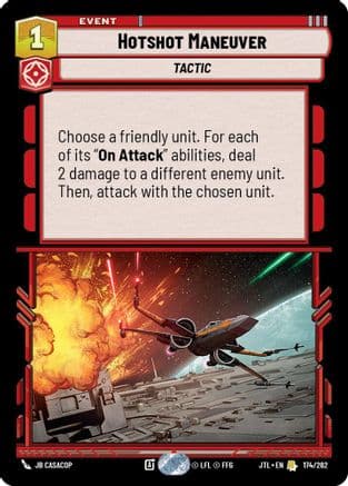 Hotshot Maneuver — Jump to Lightspeed Star Wars: Unlimited card by JB Casacop
