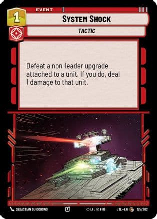 System Shock — Jump to Lightspeed Star Wars: Unlimited card by Sebastián Guidobono
