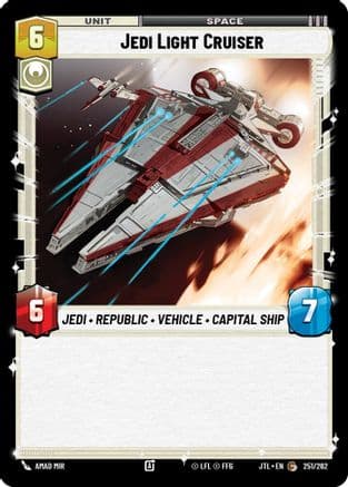 Jedi Light Cruiser — Jump to Lightspeed Star Wars: Unlimited card by Amad Mir