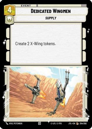Dedicated Wingmen — Jump to Lightspeed Star Wars: Unlimited card by Kyle Petchock