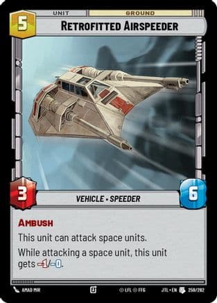 Retrofitted Airspeeder — Jump to Lightspeed Star Wars: Unlimited card by Amad Mir