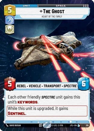 The Ghost - Heart of the Family (Hyperspace) — Jump to Lightspeed Star Wars: Unlimited card by David Buisan