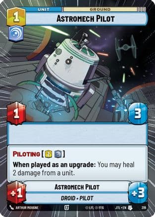 Astromech Pilot (Hyperspace) — Jump to Lightspeed Star Wars: Unlimited card by Arthur Mougne
