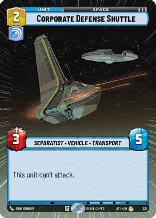 Corporate Defense Shuttle (Hyperspace) — Jump to Lightspeed