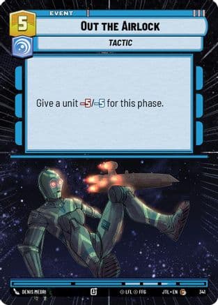 Out the Airlock (Hyperspace) — Jump to Lightspeed Star Wars: Unlimited card by Denis Medri