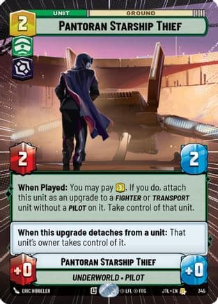 Pantoran Starship Thief (Hyperspace) — Jump to Lightspeed Star Wars: Unlimited card by Eric Hibbeler
