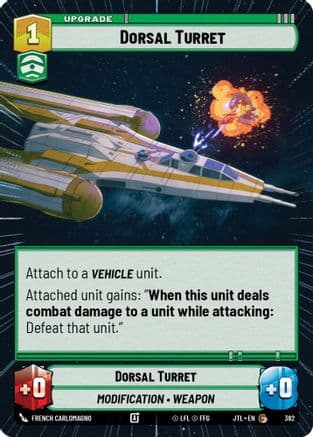 Dorsal Turret (Hyperspace) — Jump to Lightspeed Star Wars: Unlimited card by French Carlomagno