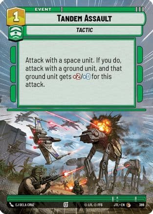 Tandem Assault (Hyperspace) — Jump to Lightspeed Star Wars: Unlimited card by EJ Dela Cruz