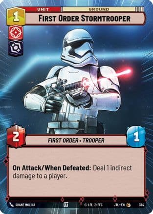 First Order Stormtrooper (Hyperspace) — Jump to Lightspeed Star Wars: Unlimited card by Shane Molina