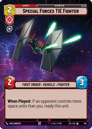 Special Forces TIE Fighter (Hyperspace) — Jump to Lightspeed Star Wars: Unlimited card by Ario Anindito