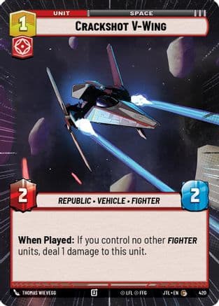 Crackshot V-Wing (Hyperspace) — Jump to Lightspeed Star Wars: Unlimited card by Thomas Wievegg