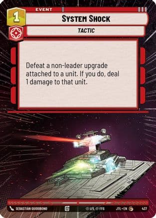System Shock (Hyperspace) — Jump to Lightspeed Star Wars: Unlimited card by Sebastián Guidobono