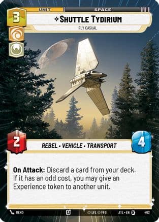 Shuttle Tydirium - Fly Casual (Hyperspace) — Jump to Lightspeed Star Wars: Unlimited card by Reno