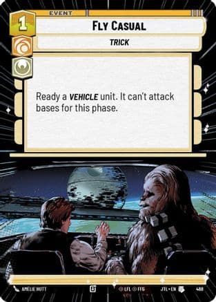 Fly Casual (Hyperspace) — Jump to Lightspeed Star Wars: Unlimited card by Amélie Hutt