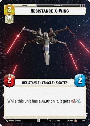 Resistance X-Wing (Hyperspace) — Jump to Lightspeed Star Wars: Unlimited card by Aaron Dhanda