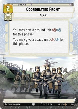 Coordinated Front (Hyperspace) — Jump to Lightspeed Star Wars: Unlimited card by Eslam AboShady