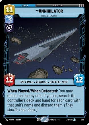 Annihilator - Tagge's Flagship (Foil) — Jump to Lightspeed Star Wars: Unlimited card by Marko Fiedler
