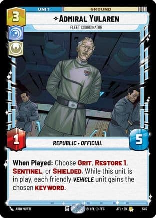 Admiral Yularen - Fleet Coordinator (Foil) — Jump to Lightspeed