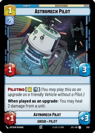 Astromech Pilot (Foil) — Jump to Lightspeed Star Wars: Unlimited card by Arthur Mougne