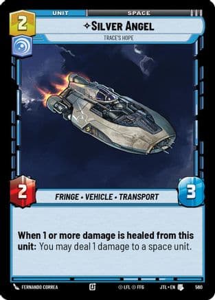 Silver Angel - Trace's Hope (Foil) — Jump to Lightspeed Star Wars: Unlimited card by Fernando Correa