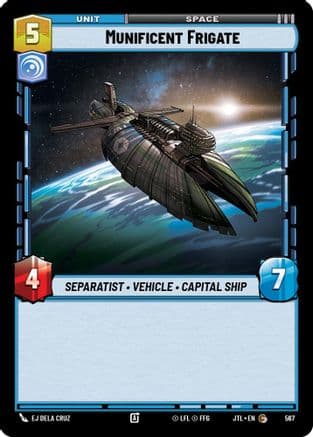 Munificent Frigate (Foil) — Jump to Lightspeed Star Wars: Unlimited card by EJ Dela Cruz