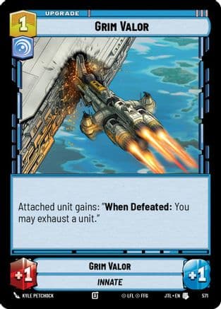 Grim Valor (Foil) — Jump to Lightspeed Star Wars: Unlimited card by Kyle Ritter