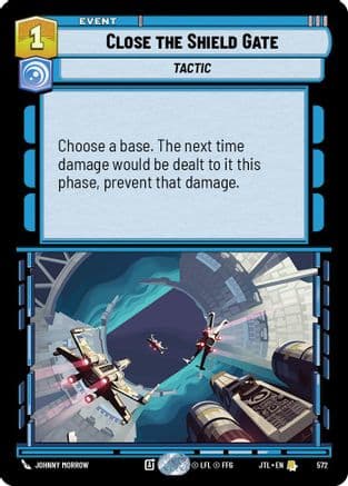 Close the Shield Gate (Foil) — Jump to Lightspeed Star Wars: Unlimited card by Johnny Morrow