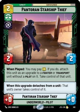 Pantoran Starship Thief (Foil) — Jump to Lightspeed Star Wars: Unlimited card by Eric Hibbeler