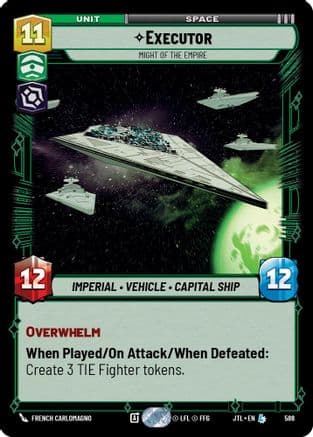 Executor - Might of the Empire (Foil) — Jump to Lightspeed Star Wars: Unlimited card by French Carlomagno