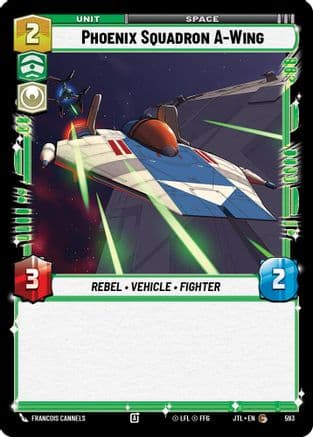 Phoenix Squadron A-Wing (Foil) — Jump to Lightspeed Star Wars: Unlimited card by Francois Cannels