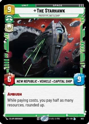 The Starhawk - Prototype Battleship (Foil) — Jump to Lightspeed Star Wars: Unlimited card by Eslam AboShady