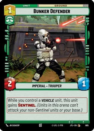 Bunker Defender (Foil) — Jump to Lightspeed Star Wars: Unlimited card by JB Casacop