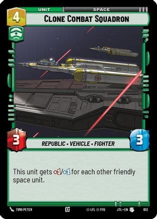 Clone Combat Squadron (Foil) — Jump to Lightspeed Star Wars: Unlimited card by Timo Peter