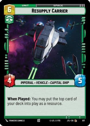 Resupply Carrier (Foil) — Jump to Lightspeed Star Wars: Unlimited card by Francois Cannels
