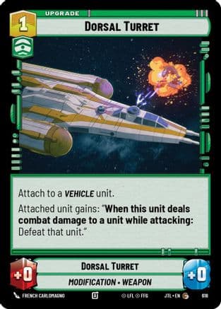 Dorsal Turret (Foil) — Jump to Lightspeed Star Wars: Unlimited card by French Carlomagno