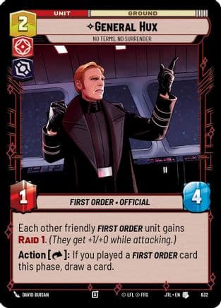 General Hux - No Terms, No Surrender (Foil) — Jump to Lightspeed Star Wars: Unlimited card by David Buisan