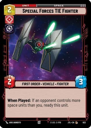 Special Forces TIE Fighter (Foil) — Jump to Lightspeed Star Wars: Unlimited card by Ario Anindito