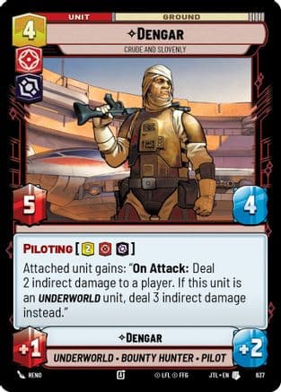 Dengar - Crude and Slovenly (Foil) — Jump to Lightspeed Star Wars: Unlimited card by Reno