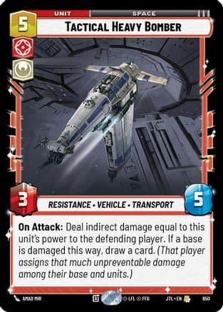 Tactical Heavy Bomber (Foil) — Jump to Lightspeed Star Wars: Unlimited card by Amad Mir